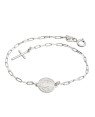 Pulseira AG Cartie c/ Sao Bento 11mm e Cruz Palito Ponta  - G3 - 11mm x 180mm - 2.48gr