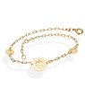Pulseira c/ 3 Redondos c/ Estrelas  - CE - 15mm x 200mm - 2.90gr