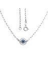Choker AG Cartie p/ Olho Grego (Branco/Azul/Preto) - G3 - 9mm x 400mm - 2.83gr