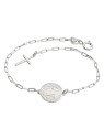 Pulseira AG Cartie c/ Sao Bento 15mm e Cruz Palito Ponta  - G3 - 15mm x 180mm - 3.26gr