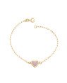 Pulseira Cartie c/ Coracao Borda Diamantada p/ Resina - CE - 10mm x 180mm - 1.60gr