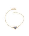 Pulseira Cartie c/ Coracao Borda Abaulada Lisa p/ Resina - CE - 10mm x 180mm - 1.50gr