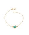 Pulseira Cartie c/ Coracao Borda Abaulada Lisa p/ Resina - CE - 10mm x 180mm - 1.60gr