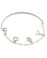 Pulseira AG Bracelete Meia Cana p/ Concha Buzio Rabo de Sereia  - G5 - 1mm x 1mm - 3.07gr