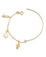 Pulseira c/ Bracelete p/ Figa Estrela Davi Mao de Fatima - CS - 1mm x 1mm - 3.20gr