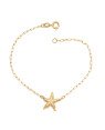 Pulseira Cartie c/ Estrela do Mar Borda Torcida 13mm - CE - 15mm x 180mm - 1.57gr