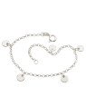 Pulseira Ag c/ 5 Redondo 6mm - G3 - 10mm x 180mm - 2.22gr