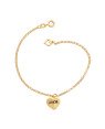 Pulseira c/ Coracao Liso Amor/Love 1 Mini Vazado (Resina) - CE - 11mm x 180mm - 2.30gr