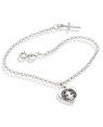 Pulseira AG c/ Coracao Sao Bento 1 Cruz - G3 - 11mm x 180mm - 2.00gr