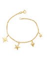 Pulseira c/4 Estrelas Diversas - CE - 18mm x 180mm - 2.47gr