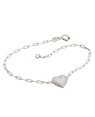 Pulseira Ag Cartie c/ Coracao10mm Estampado Bolinhas - G3 - 10mm x 180mm - 1.91gr