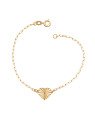 Pulseira Cartie c/ Coracao Diamantado - CE - 10mm x 180mm - 1.50gr