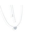 Gargantilha Ag  Veneziana  Coracao 10mm Diamantdo  - G5 - 10mm x 450mm - 2.86gr