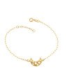 Pulseira Cartie  Lua c/ Estrelas Vazadas  - CE - 7mm x 180mm - 1.60gr