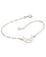 Pulseira Ag Cartie  Lua c/ Estrelas Vazadas  - G3 - 7mm x 180mm - 1.93gr