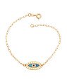 Pulseira AG Cartie Olho Grego Lixado (Azul Escuro/Branco/Preto) - CE - 10mm x 180mm - 2.00gr
