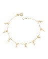 Pulseira c/ 9 Cruz Mini 8mm - CE - 4mm x 180mm - 1.60gr