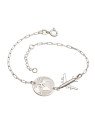 Pulseira AG Cartie Diamantada c/ Mapa Mundi Aviao  - G3 - 15mm x 180mm - 3.10gr
