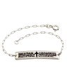 Pulseira AG Cartie 0.50 Diamanta c/ Placa Pai Nosso - G3 - 7mm x 180mm - 3.19gr