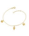 Pulseira Cartie c/ 2 Borboletas lisas 1 Folha Estampada - CE - 11mm x 180mm - 1.81gr