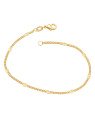 Pulseira c/ Corrente 1,5mm c/ Oval Liso - CS - 4mm x 180mm - 1.44gr