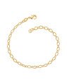 Pulseira c/ Corrente Oval Diamantado 4mm - CE - 4mm x 180mm - 1.60gr