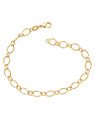 Pulseira c/ Corrente Oval Diamantado 6MM - CE - 6mm x 180mm - 2.60gr