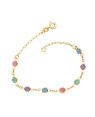 Pulseira c/ Oval Acrilico 5mm Colorido - CS - 5mm x 180mm - 1.50gr