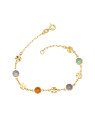 Pulseira c/ Flores Em Acrilico E Diamantada - CS - 5mm x 180mm - 2.50gr