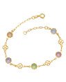 Pulseira c/ Flor Em Acrilico E Flor Vazada - CS - 5mm x 180mm - 2.00gr