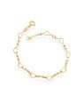 Pulseira c/ Corrente c/ Coracoes Vazados - CE - 5mm x 180mm - 1.70gr