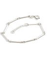 Pulseira AG c/ 9 Palitos Liso 15mm - G3 - 1mm x 180mm - 2.34gr