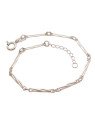 Pulseira AG c/ 9 Palitos Diamantados 15mm - G3 - 1mm x 180mm - 2.34gr