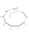 Pulseira AG c/ 8 Palitos Torcido e 7 Redondos Lisos 4mm - G3 - 4mm x 180mm - 3.06gr