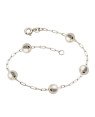 Pulseira AG Cartie c/ 5 Bolas 6mm - G3 - 6mm x 180mm - 3.23gr