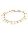 Pulseira Elo Port. C/ 17 Gotinhas Lisas (Latinha) - CE - 6mm x 180mm - 3.40gr