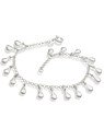 Pulseira AG Elo Port. C/ 17 Gotinhas Lisas (Latinha) - G3 - 6mm x 180mm - 3.35gr