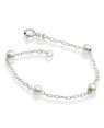 Pulseira AG c/ 4 Bolas 5mm - G3 - 5mm x 140mm - 1.90gr