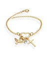 Pulseira Coracao Vaz p/ Zirconia Cruz Espirito Santo (18+2) - CE - 10mm x 200mm - 2.40gr