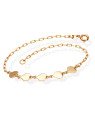 Pulseira Cartie c/ 5 Coracoes Liso 6mm - CE - 6mm x 180mm - 1.50gr