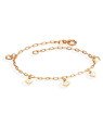 Pulseira Cartie c/ 5 Coracoes Retos Vazados 6mm - CE - 6mm x 180mm - 1.60gr