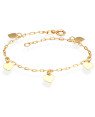 Pulseira Cartie c/ 5 Coracoes Retos 6mm - CE - 6mm x 180mm - 1.80gr