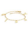 Pulseira Cartie c/ 5 Acessorios Diversos Mar  - CE - 8mm x 180mm - 2.19gr