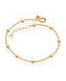 Pulseira Veneziana c/ Bolinha   - CS - 1mm x 200mm - 1.18gr