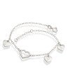 Pulseira AG c/ Coracao Vazado e Coracao Letras LOVE - G3 - 10mm x 200mm - 2.64gr
