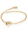Pulseira Elo Portugues c/ Arco-Iris c/ Nuvens  - CE - 13mm x 160mm - 1.88gr