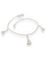 Pulseira AG Elo Portugues c/ 3 Nossa Sra. Aparecida - G3 - 7mm x 160mm - 1.67gr