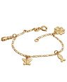 Pulseira 1 Trevo, 1 Peixe, 1 Borboleta e 1 Figa - CN - 14mm x 140mm - 2.20gr