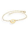 Pulseira Cartie c/ Navete Olho Grego (Branco/Azul/Preto) - CE - 11mm x 180mm - 1.70gr