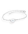 Pulseira AG Cartie Navete Olho Grego (Branco/Azul/Preto)  - G3 - 11mm x 180mm - 2.00gr